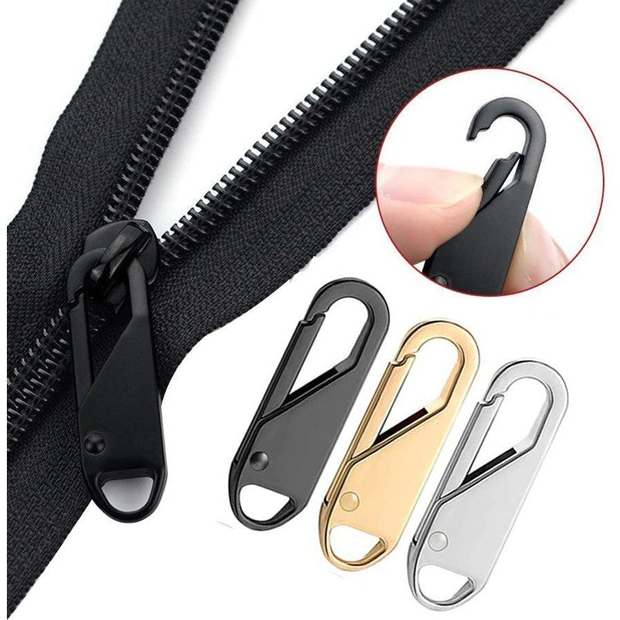 12 Pcs Zipper Slider Puller Zipper Repair Kit Removable Zipper Pull Tabs For Clothing-4 Color