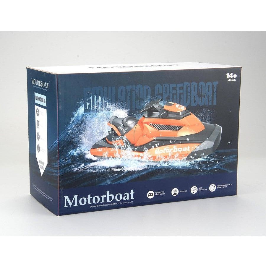 2.4GHz 4CH RC Remote Control Motorboat Racing Boat 1/47 Speedboat Kids Toy
