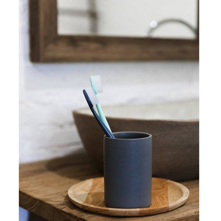 2x NFco Bio Soft-Bristles Toothbrush w Stand Oral Teeth Hygiene Care Pirate BLK_2