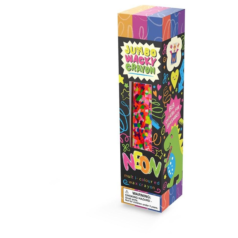2x Wonderbox Workshop Wacky Jumbo Colouring Crayon Kids Children Neon Drawing 3+_1
