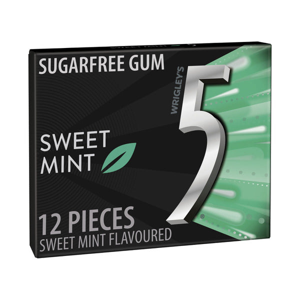 5 Gum Sweet Mint Sugar Free Chewing Gum 12 Piece | 32g x 2 Pack