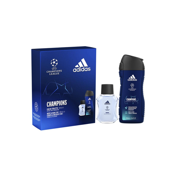 Adidas UEFA Champions League Champions Edition Eau De Toilette 50ml & Shower Gel 2 Piece Set