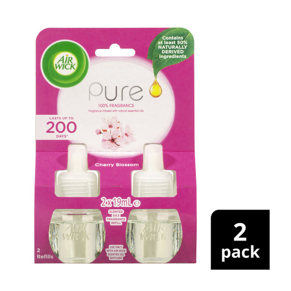 Air Wick Pure Cherry Blossom Fragrance Infused With Essential Oil 19mL | 2 pack