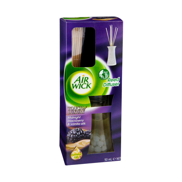 Air Wick Touch of Luxury Reed Diffuser Midnight Blackberry & Vanilla Silk | 50mL