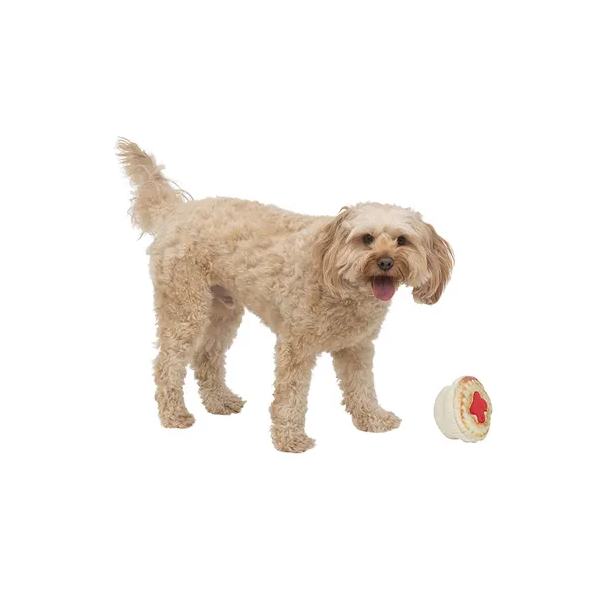 All Day Plush Meat Pie Dog Toy