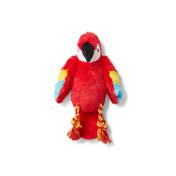 All Day Surprise Parrot With Rope Belly & Legs Dog Toy