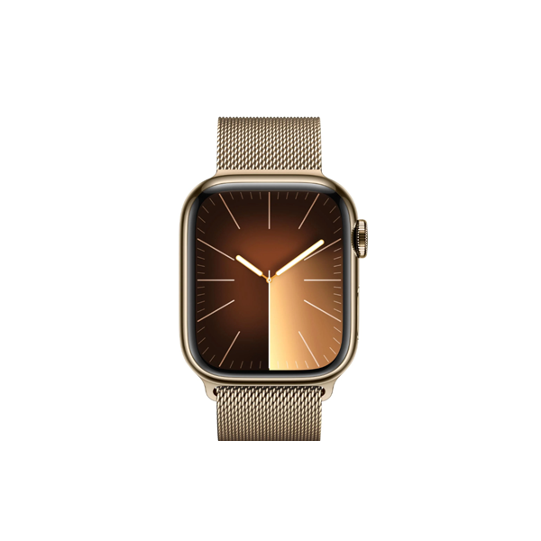Apple Watch Series 9 41mm Gold Stainless Steel Case GPS + Cellular Milanese Loop
