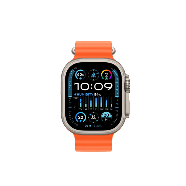 Apple Watch Ultra 2 49mm Titanium Case GPS + Cellular Ocean Band (Orange)