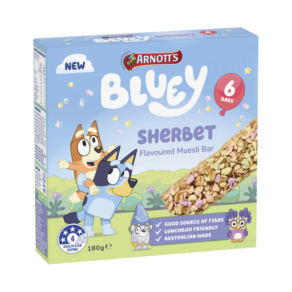 Arnott's Bluey Muesli Bar Sherbert | 180g