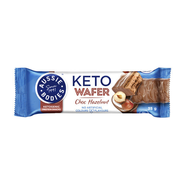 Aussie Bodies Keto Wafer Choc Hazelnut 35g Shop & Dispatch