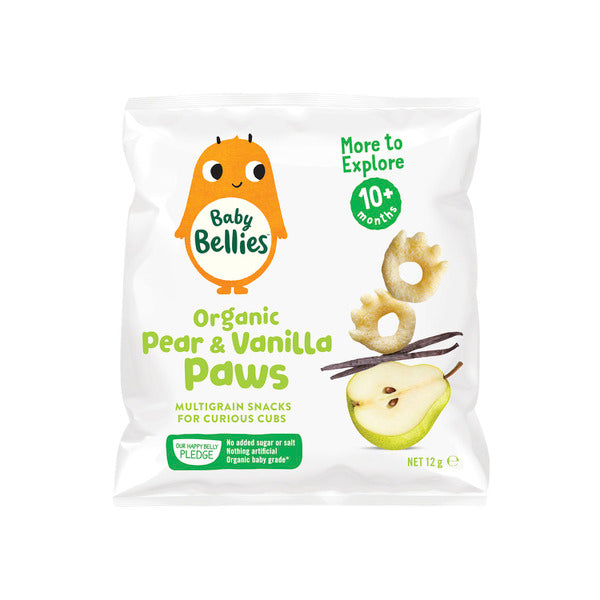 Baby Bellies Organic Pear & Vanilla Paws | 12g x 2 Pack