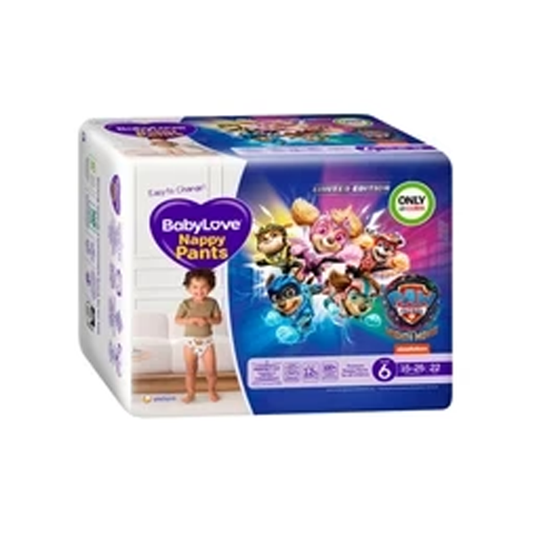 Babylove Nappy Pants Size 6 (15-25Kg) | 22 pack