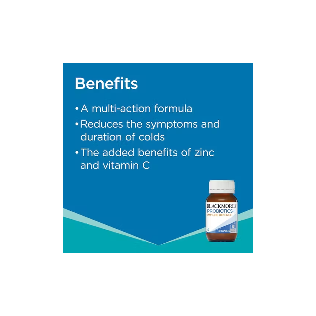 Blackmores Probiotics + Immune Defence 30 Capsules