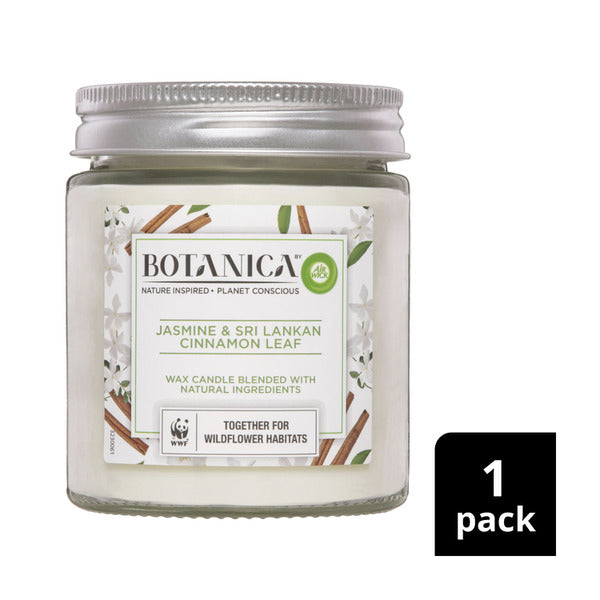 Botanica By Air Wick Clear Glass Scented Candle Jamine & Sri Lankan Ci