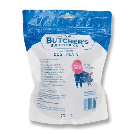 Butcher's Superior Cuts Pork Ear Strip Dog Treat 200g