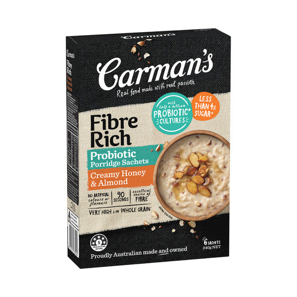 Carman's Fibre Rich Probiotic Honey & Almond | 240g