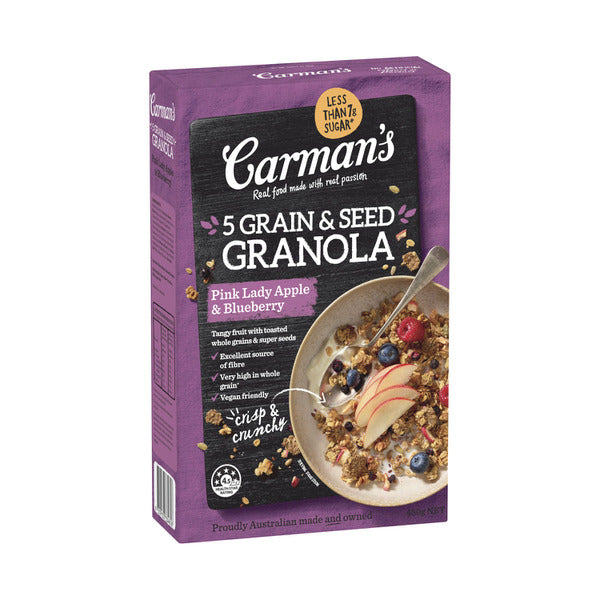Carman's Pink Lady Apple & Blueberry 5 Grain & Seed Granola | 450g