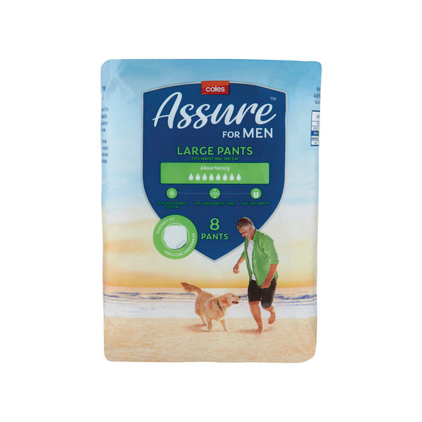 Coles Assure Pants For Men Large | 8 pack