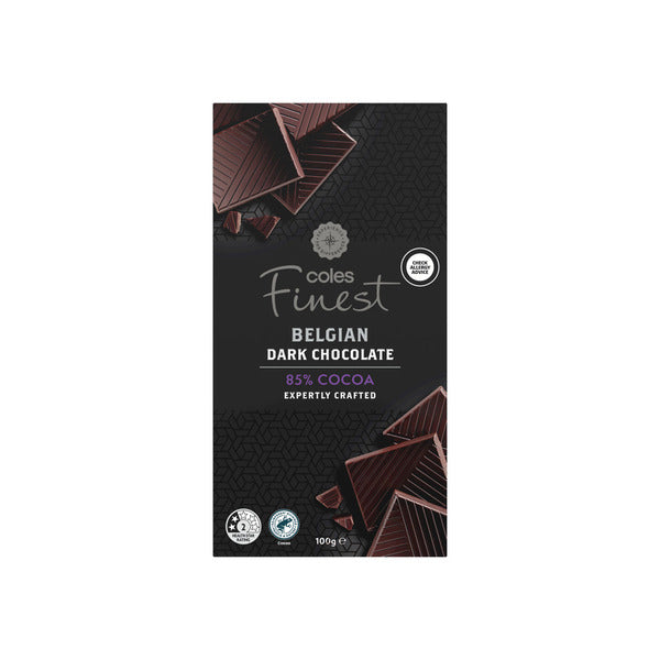 Coles Finest Belgian Block Dark Chocolate 85% | 100g