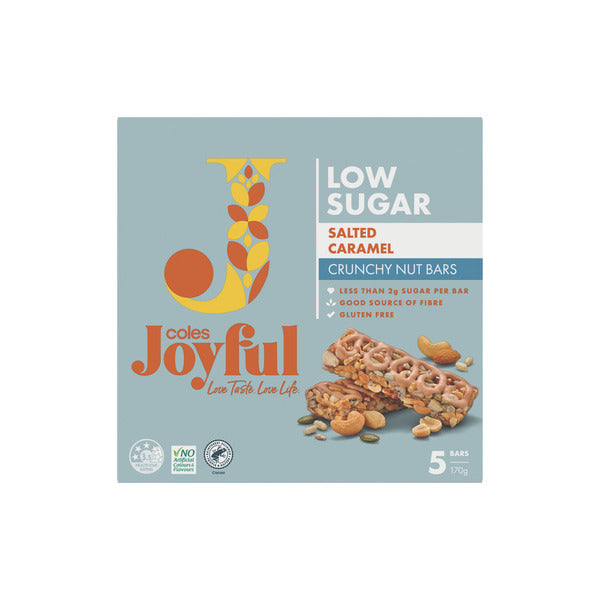Coles Joyful Crunchy Nut Bar Caramel Nut 170g | 1 each