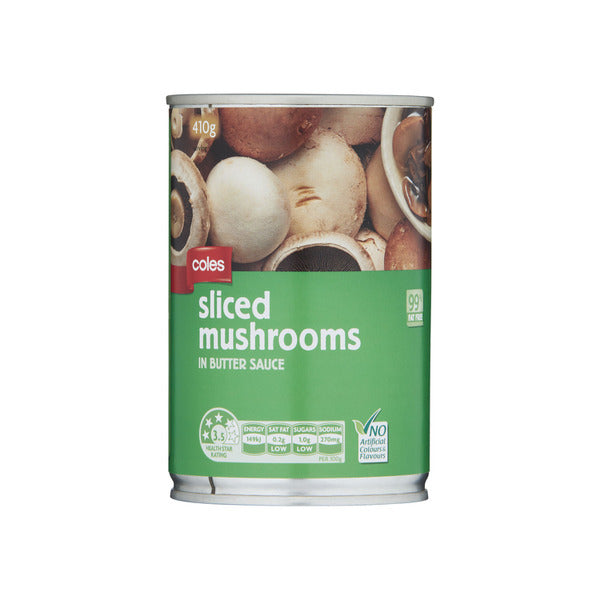 Coles Mushrooms SLC Butter SCE 410g Shop & Dispatch