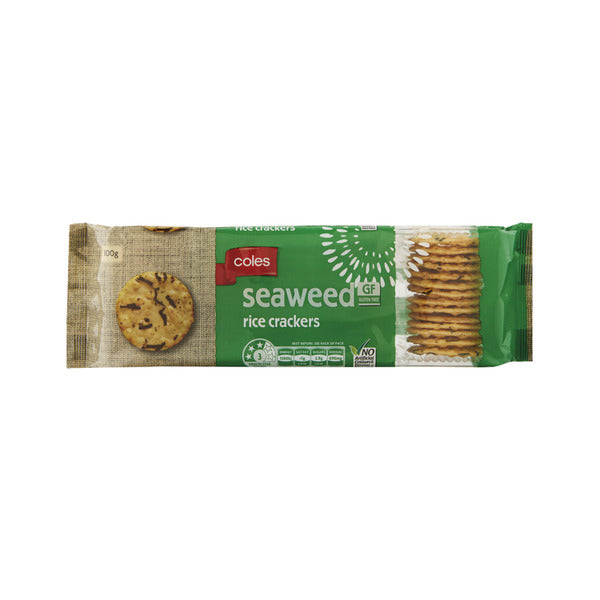 Coles Seaweed Rice Crackers | 100g x 2 Pack