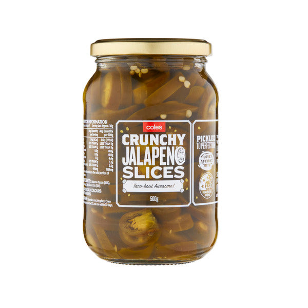 Coles Sliced Crunchy Jalapeno | 500g