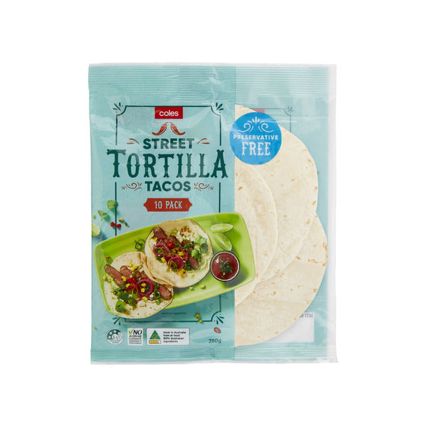 Coles Street Tortilla Tacos 10 pack | 280g