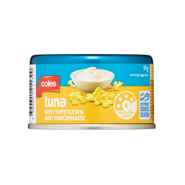 Coles Sweetcorn & Mayonnaise Tuna | 95g
