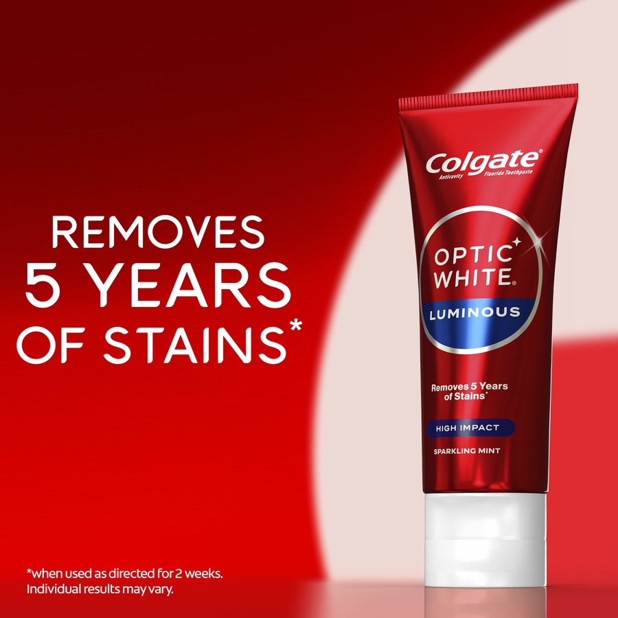 Colgate Optic White Luminous High Impact Teeth Whitening Toothpaste 85g