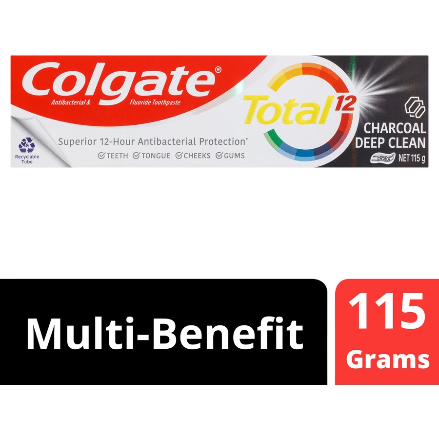 Colgate Total Charcoal Deep Clean Antibacterial Toothpaste 115g