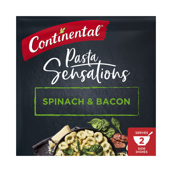Continental Creamy Spinach Parmesan & Bacon Pasta Serves 2 | 91g
