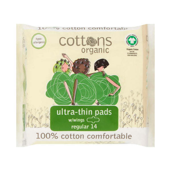 Cottons Organic Ultra Thin Pads Regular 14 pack Shop & Dispatch