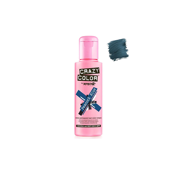 Crazy Color Semi Permanent Peacock Blue 045 100ml Shop Dispatch crazy-color-semi-permanent-peacock-blue-045-100ml-shop-dispatch