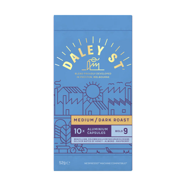 Daley Street Medium/Dark Aluminium Nespresso Compatible Coffee Capsules | 10 pack