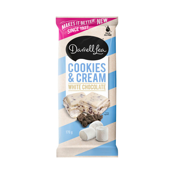 Darrell Lea White Chocolate Cookies & Cream Block | 170g