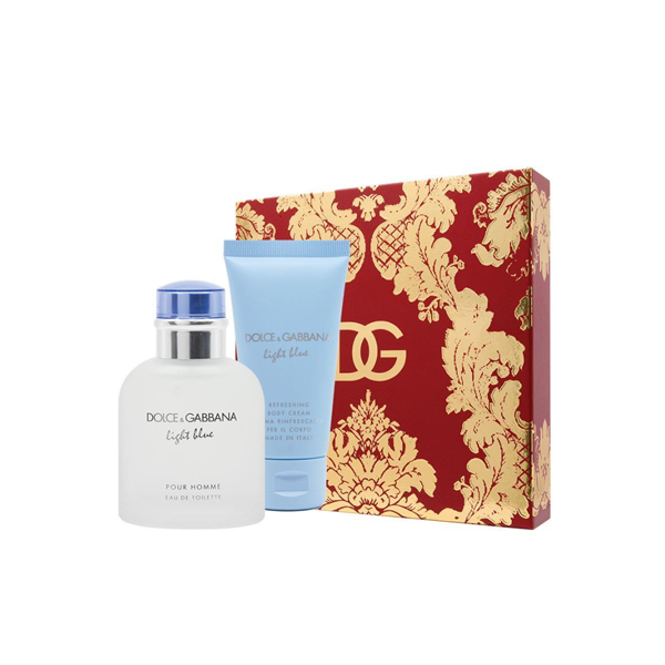 Dolce & Gabbana for Men Light Blue Pour Homme Eau de Toilette 75ml 2 Piece Set