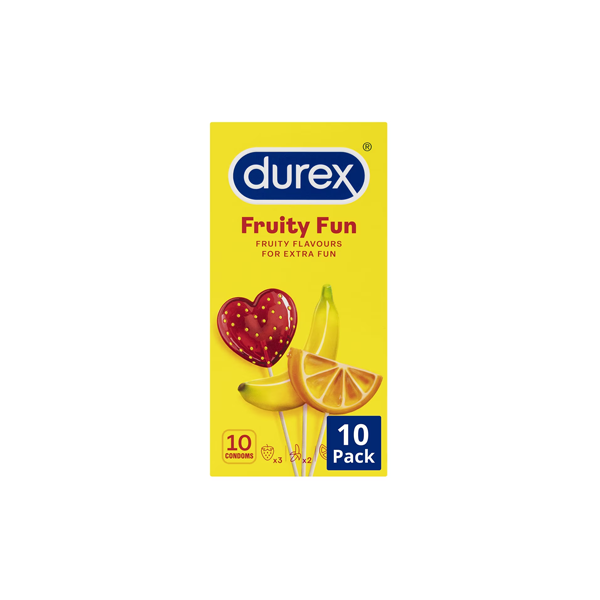 Durex Fruity Fun Flavoured Condoms 10 Pack