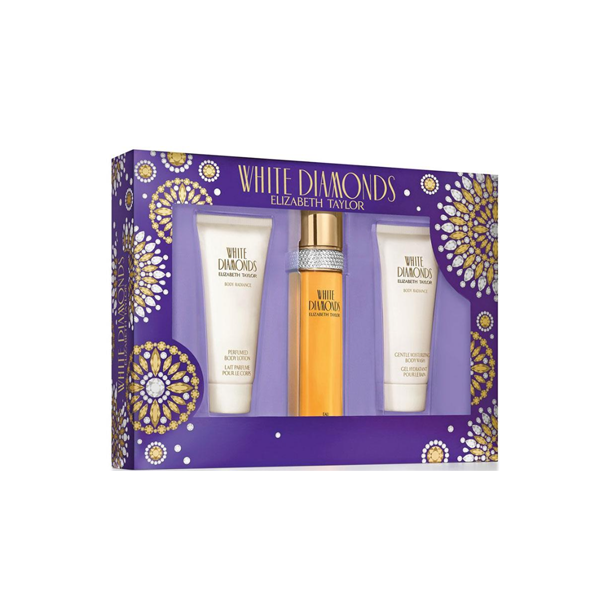 Elizabeth Taylor White Diamonds Eau De Toilette 100ml 3 Piece Gift Set