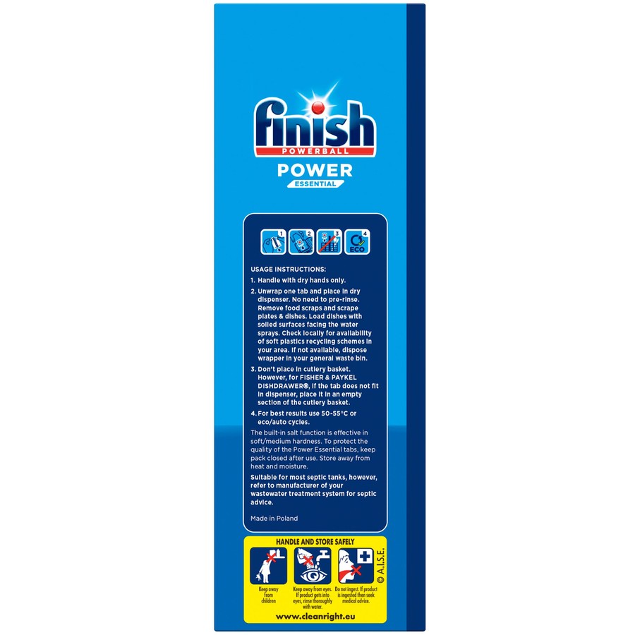 Finish Power Essential Dishwashing Tablets Lemon Sparkle 120 Pack