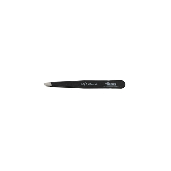 Focus Slanted Soft Touch Tweezer - Black