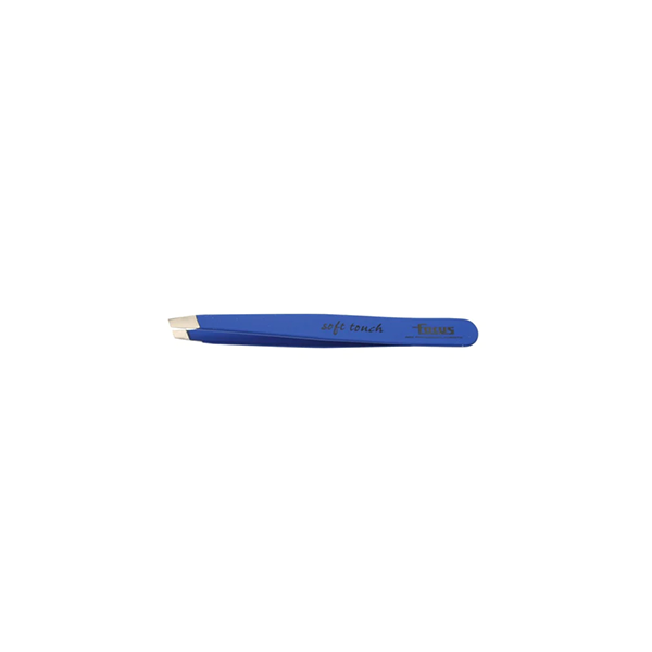 Focus Slanted Soft Touch Tweezer - Blue
