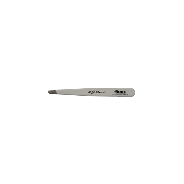 Focus Slanted Soft Touch Tweezer - White