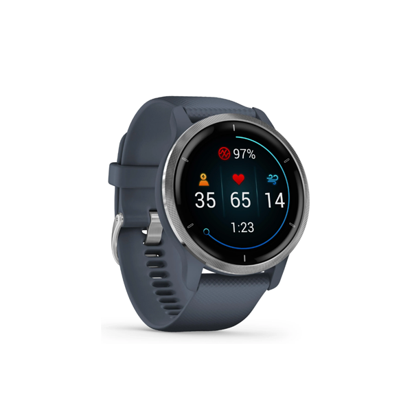 Garmin Venu 2 Sports Watch (Silver/Granite Blue)
