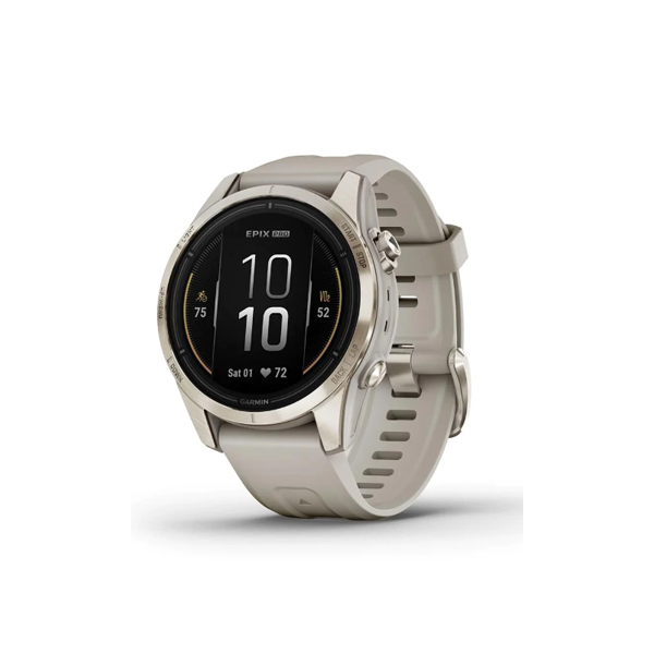Garmin epix ™ Pro (Gen 2) Sapphire Edition 42mm Soft Gold with Light Sand Band