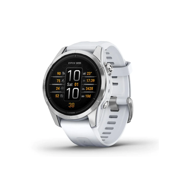 Garmin epix ™ Pro (Gen 2) Standard Edition 42mm Silver with Whitestone Band