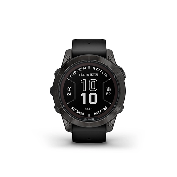 Garmin fenix® 7 Pro Sapphire Solar Edition Carbon Grey DLC Titanium with Black Band
