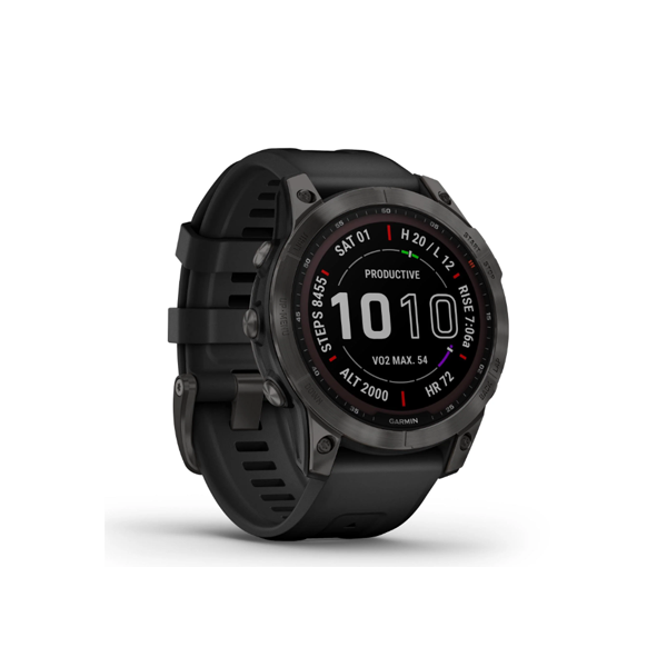 Garmin fenix® 7 Sapphire Solar Sports Watch (Carbon Grey/Black)