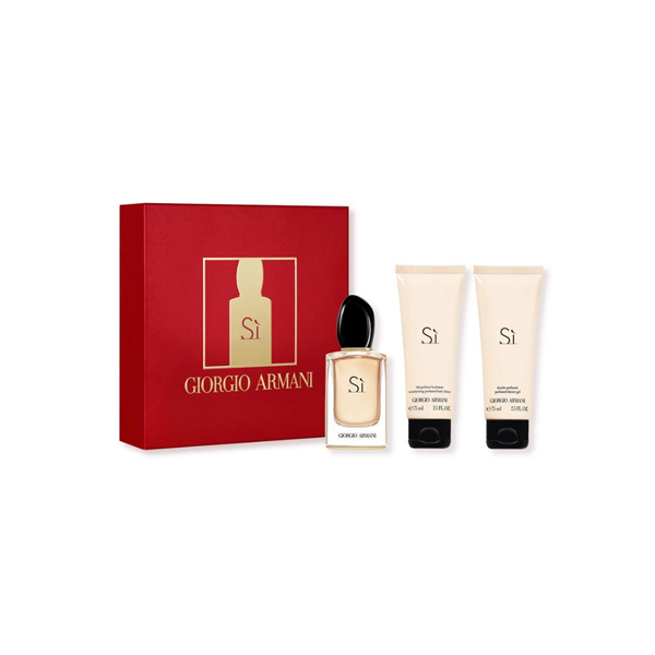 Giorgio Armani SI Eau De Parfum 50ml + Shower Gel & Body Lotion 3 Piece Set