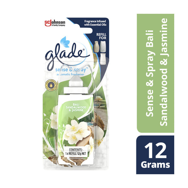 Glade Sense & Spray Automatic Air Freshener Refill Bali Sandalwood & Jasmine | 12g